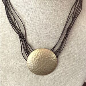 🔴‼️‼️‼️Multi strand rope, BoHo, Elegant Gold Pendant Necklace